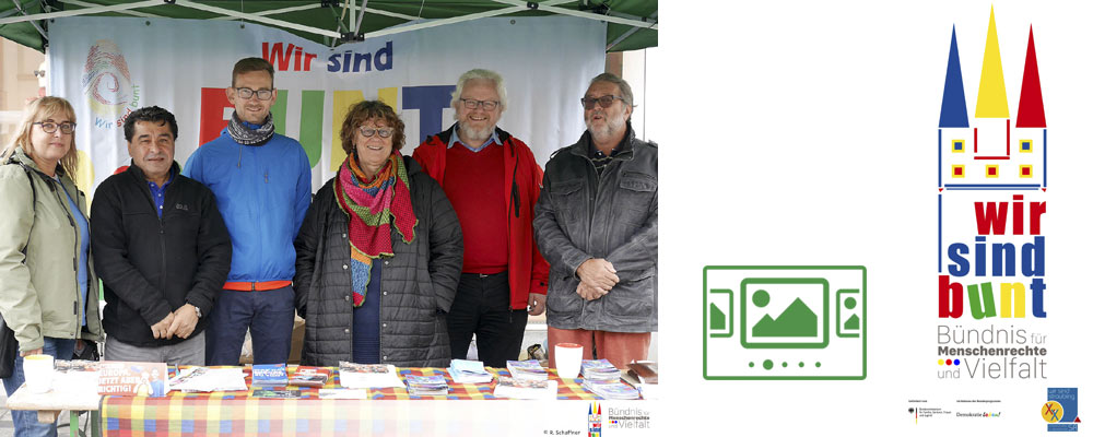 das slideshow-Fenster für 'wsb-straubing.de' anzeigen ...
Der Info-Stand von WIR SIND BUNT - Straubing - Mai 2019